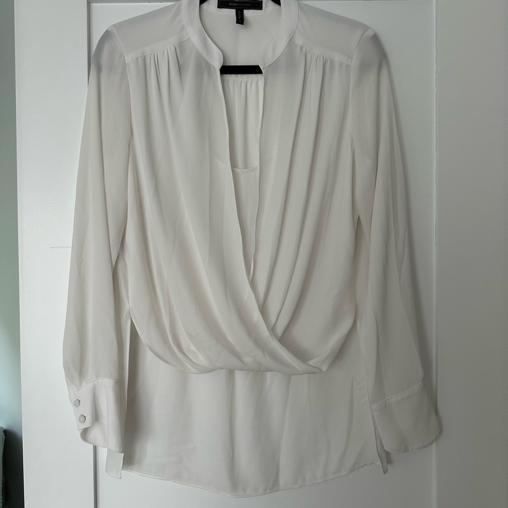 BCBG MaxAzria Elegant White Women's Blouse